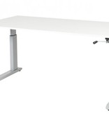 Othello C-poot bureau, hoogte verstelbaar (62-85cm) dmv slinger met 160x80cm 20mm blad en frame