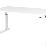 Schaffenburg Othello C-poot bureau, hoogte verstelbaar (62-85cm) dmv slinger met 160x80cm 20mm blad en frame