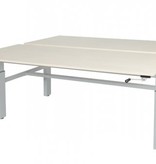 Schaffenburg Othello Duo werkplek, hoogte verstelbaar (62-85cm) dmv slinger met 160x80/80cm 20mm bladen en H-frame