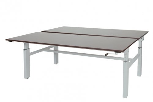 Schaffenburg Othello Duo werkplek, hoogte verstelbaar (62-85cm) dmv slinger met 160x80/80cm 20mm bladen en H-frame