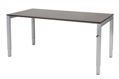 Cubeo 4-poot bureau, hoogte verstelbaar (62-97cm) dmv slinger met 160x80cm 20mm blad en frame