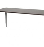 Cubeo 4-poot bureau, hoogte verstelbaar (62-97cm) dmv slinger met 180x80cm 20mm blad en frame