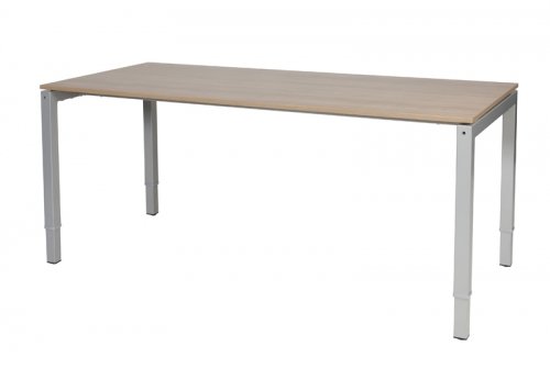 Cubeo 4-poot bureau, hoogte verstelbaar (62-97cm) dmv slinger met 180x80cm 20mm blad en frame