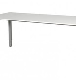 Cubeo 4-poot bureau, hoogte verstelbaar (62-97cm) dmv slinger met 180x80cm 20mm blad en frame