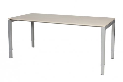 Cubeo 4-poot bureau, hoogte verstelbaar (62-97cm) dmv slinger met 200x80cm 20mm blad en frame
