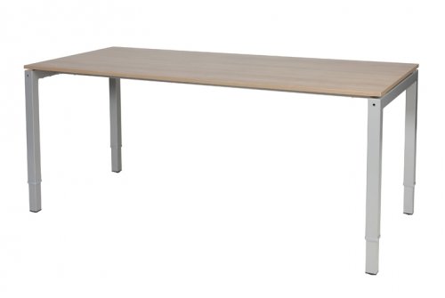 Cubeo 4-poot bureau, hoogte verstelbaar (62-97cm) dmv slinger met 200x80cm 20mm blad en frame