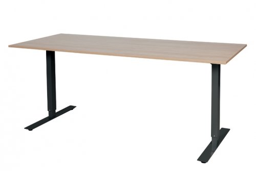 Electric-T bureau, zit-sta (69-116cm) hoogte verstelbaar dmv elektromotoren met 180x80cm 20mm blad en frame