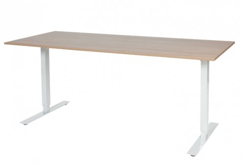 Electric-T bureau, zit-sta (69-116cm) hoogte verstelbaar dmv elektromotoren met 180x80cm 20mm blad en frame