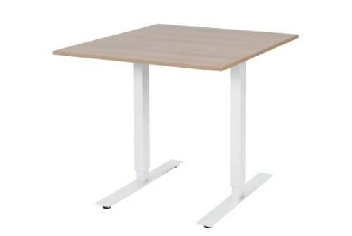 Electric-T bureau, zit-sta (69-116cm) hoogte verstelbaar dmv elektromotoren met 80x90cm 20mm blad en frame