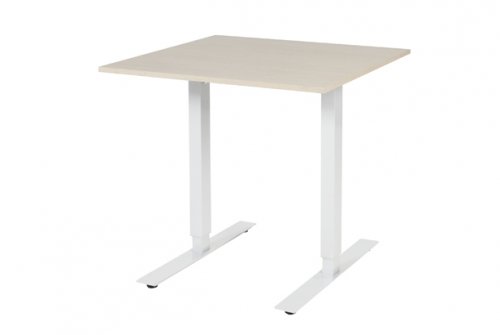 Electric-T bureau, zit-sta (69-116cm) hoogte verstelbaar dmv elektromotoren met 80x80cm 20mm blad en frame