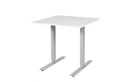 Electric-T bureau, zit-sta (69-116cm) hoogte verstelbaar dmv elektromotoren met 80x80cm 20mm blad en frame