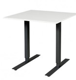 Electric-T bureau, zit-sta (69-116cm) hoogte verstelbaar dmv elektromotoren met 80x80cm 20mm blad en frame
