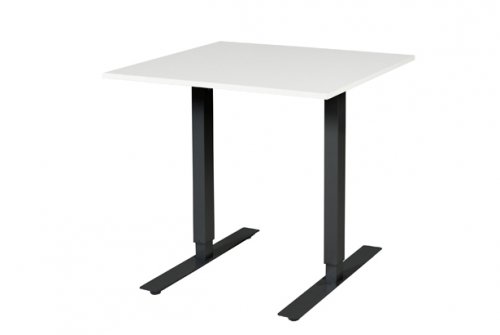 Electric-T bureau, zit-sta (69-116cm) hoogte verstelbaar dmv elektromotoren met 80x80cm 20mm blad en frame