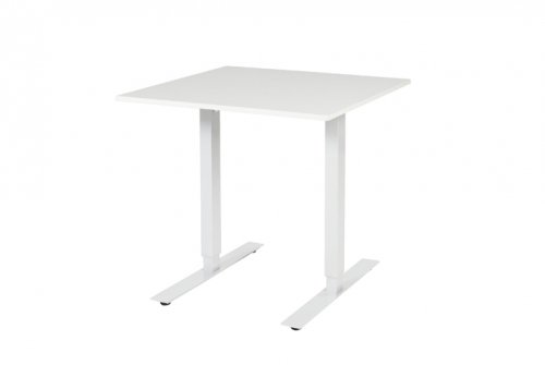 Electric-T bureau, zit-sta (69-116cm) hoogte verstelbaar dmv elektromotoren met 80x80cm 20mm blad en frame