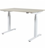 Schaffenburg Electric-T Plus bureau, zit-sta (64-130cm) hoogte verstelbaar dmv elektromotoren met 160x90cm 20mm blad met zijnsteun en frame met extra zijsteunen