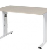 Schaffenburg T-lines bureau, hoogte instelbaar (61-90cm) met 120x80cm 20mm blad en t-poot frame met rechte tenen