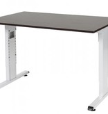 Schaffenburg T-lines bureau, hoogte instelbaar (61-90cm) met 120x80cm 20mm blad en t-poot frame met rechte tenen