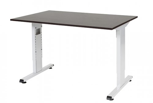 Schaffenburg T-lines bureau, hoogte instelbaar (61-90cm) met 120x80cm 20mm blad en t-poot frame met rechte tenen