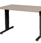 Schaffenburg T-lines bureau, hoogte instelbaar (61-90cm) met 120x80cm 20mm blad en t-poot frame met rechte tenen