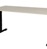 Schaffenburg T-lines bureau, hoogte instelbaar (61-90cm) met 160x80cm 20mm blad en t-poot frame met rechte tenen