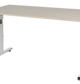 Schaffenburg T-lines bureau, hoogte instelbaar (61-90cm) met 160x80cm 20mm blad en t-poot frame met rechte tenen