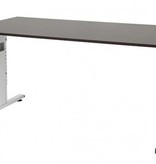 Schaffenburg T-lines bureau, hoogte instelbaar (61-90cm) met 160x80cm 20mm blad en t-poot frame met rechte tenen