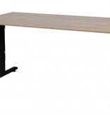 Schaffenburg T-lines bureau, hoogte instelbaar (61-90cm) met 160x80cm 20mm blad en t-poot frame met rechte tenen