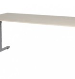 Schaffenburg T-lines bureau, hoogte instelbaar (61-90cm) met 180x80cm 20mm blad en t-poot frame met rechte tenen