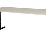 T-lines bureau, hoogte instelbaar (61-90cm) met 180x80cm 20mm blad en t-poot frame met rechte tenen