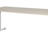 Schaffenburg T-lines bureau, hoogte instelbaar (61-90cm) met 180x80cm 20mm blad en t-poot frame met rechte tenen