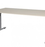 Schaffenburg T-lines bureau, hoogte instelbaar (61-90cm) met 180x90cm 20mm blad en t-poot frame met rechte tenen