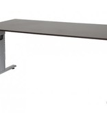 Schaffenburg T-lines bureau, hoogte instelbaar (61-90cm) met 180x90cm 20mm blad en t-poot frame met rechte tenen