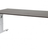 Schaffenburg T-lines bureau, hoogte instelbaar (61-90cm) met 180x90cm 20mm blad en t-poot frame met rechte tenen