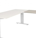 Schaffenburg T-lines aanbouwtafel, hoogte instelbaar (61-90cm) met 80x60cm 20mm blad en t-poot frame met rechte tenen