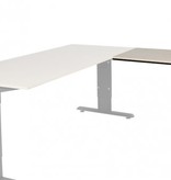 Schaffenburg T-lines aanbouwtafel, hoogte instelbaar (61-90cm) met 80x60cm 20mm blad en t-poot frame met rechte tenen