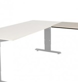 T-lines aanbouwtafel, hoogte instelbaar (61-90cm) met 80x60cm 20mm blad en t-poot frame met rechte tenen