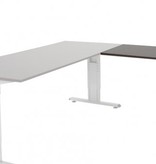 T-lines aanbouwtafel, hoogte instelbaar (61-90cm) met 80x60cm 20mm blad en t-poot frame met rechte tenen