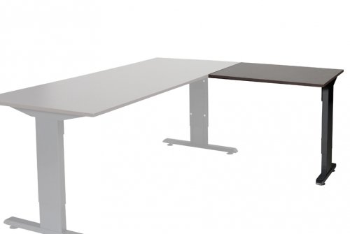 T-lines aanbouwtafel, hoogte instelbaar (61-90cm) met 80x60cm 20mm blad en t-poot frame met rechte tenen