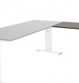 T-lines aanbouwtafel, hoogte instelbaar (61-90cm) met 80x60cm 20mm blad en t-poot frame met rechte tenen