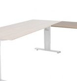 Schaffenburg T-lines aanbouwtafel, hoogte instelbaar (61-90cm) met 80x60cm 20mm blad en t-poot frame met rechte tenen