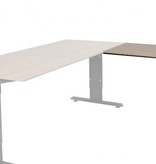 Schaffenburg T-lines aanbouwtafel, hoogte instelbaar (61-90cm) met 80x60cm 20mm blad en t-poot frame met rechte tenen