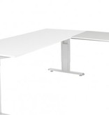 T-lines aanbouwtafel, hoogte instelbaar (61-90cm) met 80x60cm 20mm blad en t-poot frame met rechte tenen