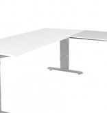 T-lines aanbouwtafel, hoogte instelbaar (61-90cm) met 80x60cm 20mm blad en t-poot frame met rechte tenen