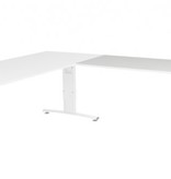 T-lines aanbouwtafel, hoogte instelbaar (61-90cm) met 120x60cm 20mm blad en t-poot frame met rechte tenen