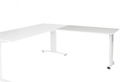 Schaffenburg T-lines aanbouwtafel, hoogte instelbaar (61-90cm) met 120x60cm 20mm blad en t-poot frame met rechte tenen