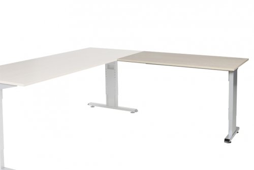 T-lines aanbouwtafel, hoogte instelbaar (61-90cm) met 120x60cm 20mm blad en t-poot frame met rechte tenen