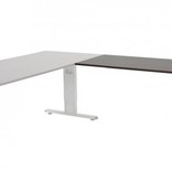 T-lines aanbouwtafel, hoogte instelbaar (61-90cm) met 120x60cm 20mm blad en t-poot frame met rechte tenen
