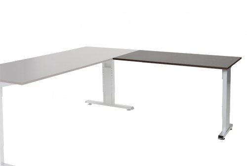T-lines aanbouwtafel, hoogte instelbaar (61-90cm) met 120x60cm 20mm blad en t-poot frame met rechte tenen