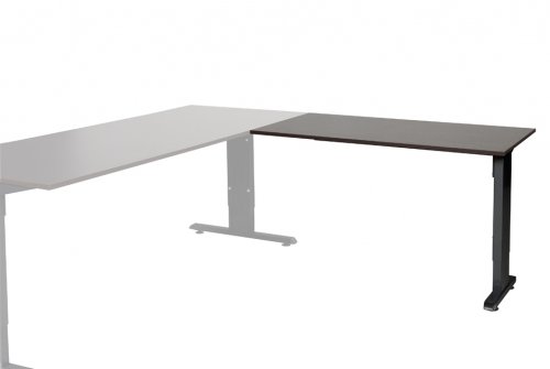 T-lines aanbouwtafel, hoogte instelbaar (61-90cm) met 120x60cm 20mm blad en t-poot frame met rechte tenen