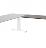 T-lines aanbouwtafel, hoogte instelbaar (61-90cm) met 120x60cm 20mm blad en t-poot frame met rechte tenen